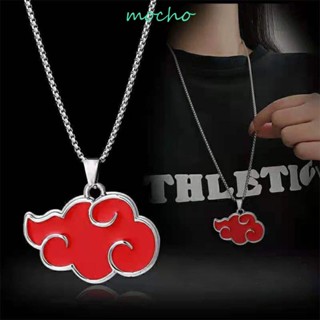 Mocho สร้อยคอโซ่ โลหะผสม จี้การ์ตูนนารูโตะ Akatsuki Red Cloud สร้างสรรค์ สําหรับเด็กผู้ชาย