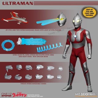 พร้อมส่ง โมเดลตุ๊กตา MEZCO 1/12 รุ่นแรก Ultraman ขนาด 6 นิ้ว ขยับได้ ของเล่นสําหรับเด็ก