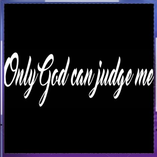 สติกเกอร์สะท้อนแสง พิมพ์ลายตัวอักษร GOD CAN JUDGE ME สําหรับตกแต่งรถยนต์ รถจักรยานยนต์