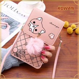 ROWANS กระเป๋าสตางค์ หนัง PU ลายการ์ตูน ใส่โทรศัพท์ได้ แฟชั่นสําหรับสตรี