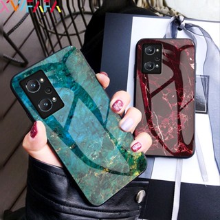 เคสโทรศัพท์มือถือแบบแก้ว ลายหินอ่อน สําหรับ Realme Q5 Q3 Pro Carnival GT Master Edition Narzo 50A 50i Prime