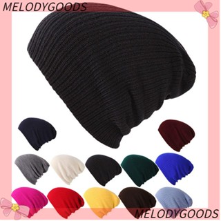 MELODG Skullies Beanies หมวกบีนนี่ ผ้าถัก ยืดหยุ่น สําหรับเล่นสกี