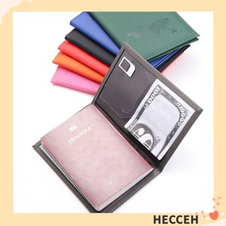 Hecceh ปกหนัง PU ป้องกันหนังสือเดินทาง บัตรประจําตัวประชาชน