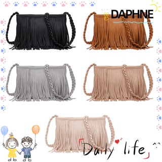 Daphne Fringe กระเป๋าสะพายไหล่ กระเป๋าถือ ขนาดเล็ก สําหรับสตรี