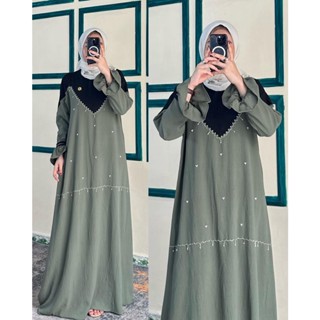 Cailey Dress Maxy Gamis Muslim Women Polos Basic Matt Airflow Apk Payet Premium