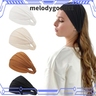 Melodygoods1 ที่คาดผมกีฬา, ที่คาดผม ยืดหยุ่น ระบายอากาศ กว้าง, ใหม่ ป้องกันเหงื่อ ยืด กันลื่น แถบเหงื่อ โยคะ