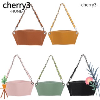 Cherry3 ชุดปลอกหุ้มแก้วกาแฟ หนัง PU พร้อมสายคล้อง