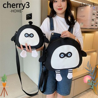 Cherry3 กระเป๋าสะพายไหล่ ผ้าแคนวาส ทรงโท้ท ขนาดใหญ่ จุของได้เยอะ ลายการ์ตูนตลก สําหรับเป็นของขวัญวันเกิด