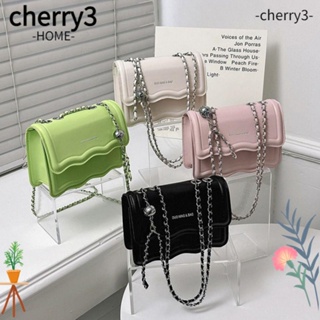 Cherry3 กระเป๋าสะพายไหล่ สายโซ่ ทรงสี่เหลี่ยม ขนาดเล็ก สีพื้น สําหรับผู้หญิง 2023