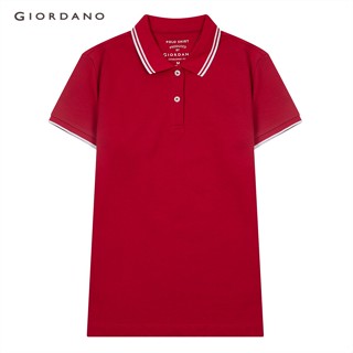 GIORDANO เสื้อโปโลผู้หญิง Womens Contrast-colored Slim Polo 05311018