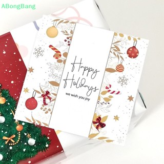 Abongbang การ์ดเชิญกระดาษเปล่า ลาย Merry Christmas Greeg ของขวัญวันคริสต์มาส สําหรับแขก ปีใหม่ 30 ชิ้น ต่อแพ็ค