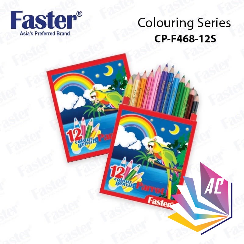 Faster CP-F468-12S ดินสอสี 2.9 มม. (สี 12 สี/กล่อง)
