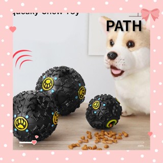 PATH Creative Squeaky Chew Toy Safety Tough Treat Sound Dog Giggle Ball Training Interactive Activity Rubber Pet Giggle Ball