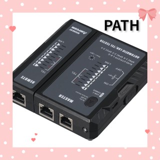 PATH เครื่องทดสอบสายเคเบิลเครือข่าย RJ45 สีดํา สําหรับ 6P6C 6P4C 6P2C