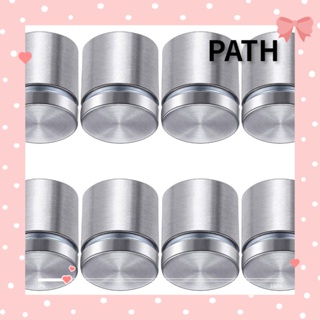 Path สกรูสเตนเลส สีเงิน สําหรับตกแต่งเล็บอะคริลิค 1x1 นิ้ว 8 ชิ้น