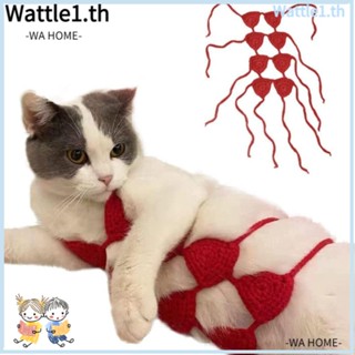 Wttle ชุดบิกินี่ ผ้าวูลถัก ใส่สบาย สีเขียวกุหลาบ สําหรับสัตว์เลี้ยง แมว