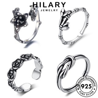 HILARY JEWELRY เครื่องประดับ แท้ Silver 925 วินเทจ เกาหลี เงิน แหวน เครื่องประดับ ผู้หญิง แฟชั่น ต้นฉบับ M044