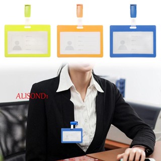 Alisond1 ที่ใส่บัตร พร้อมคลิป 1 ชิ้น อเนกประสงค์ ป้ายชื่อโรงเรียน สํานักงาน ป้ายชื่อ นามบัตร นามบัตร นามบัตร เคสป้ายธุรกิจ