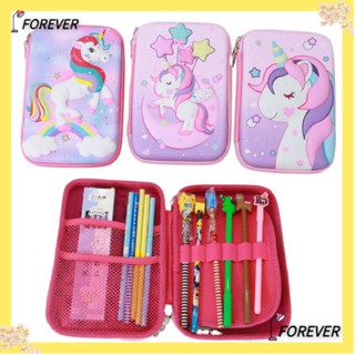 SMIGGLE Forever กล่องดินสอ EVA ลายการ์ตูนยูนิคอร์น 3D ความจุขนาดใหญ่ สําหรับเด็กนักเรียน