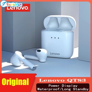 Lenovo Qt83 หูฟังบลูทูธไร้สาย สเตอริโอ เบสคู่ กันน้ํา พร้อมไมโครโฟน สําหรับเล่นกีฬา