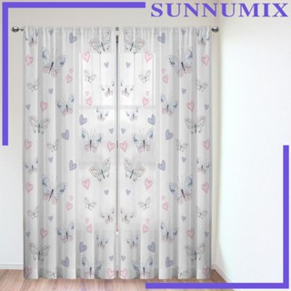 [Sunnimix] ผ้าม่านกรองแสง รูปผีเสื้อ สะดวกสบาย สําหรับตกแต่งห้องนอน