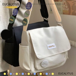 Eutus กระเป๋าเป้สะพายหลัง ผ้าไนล่อน สีพื้น ปรับได้ จุของได้เยอะ สําหรับนักเรียน