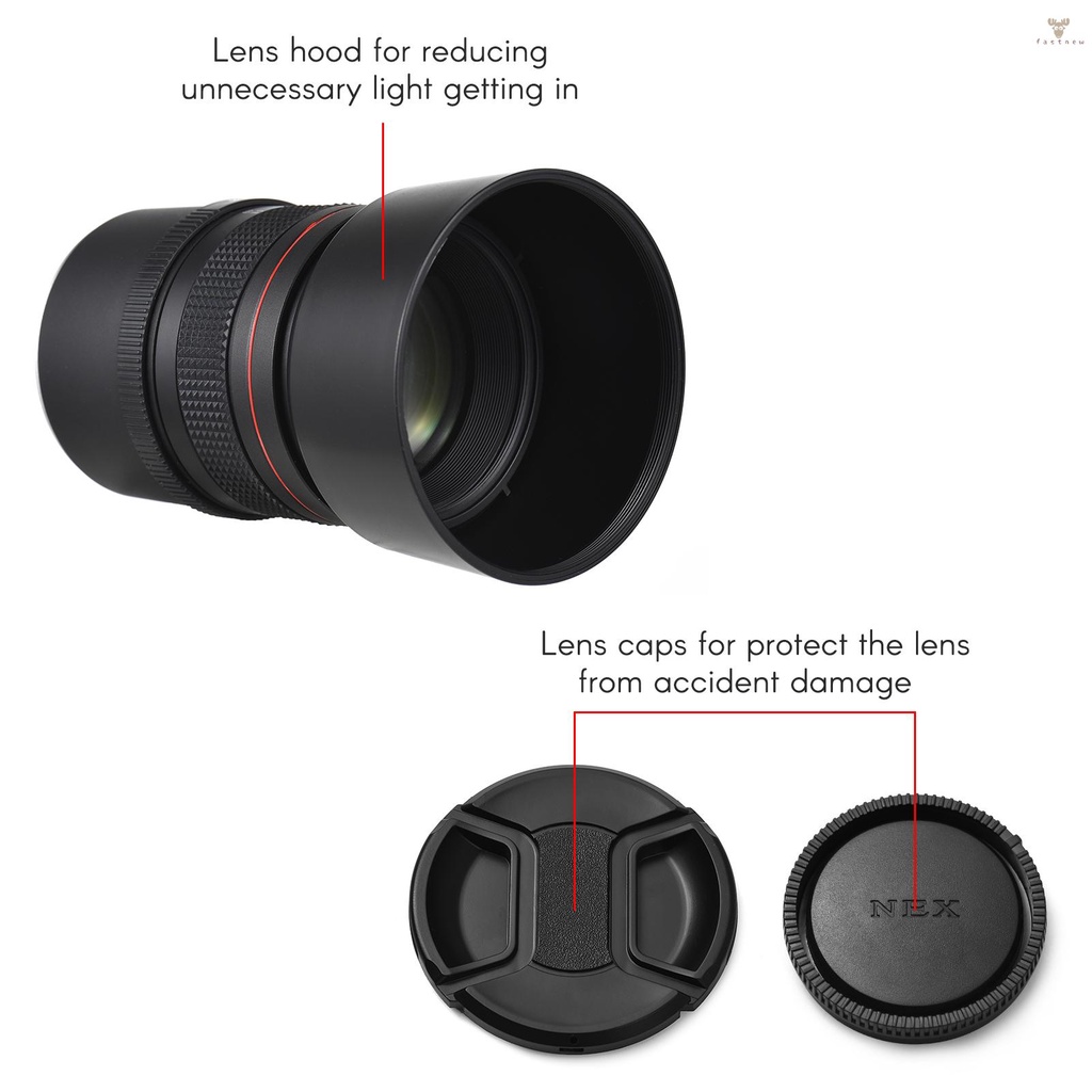 Fw Andoer 85mm F1.8 Medium Telephoto Camera Lens Large Aperture Full ...