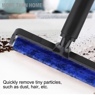 More than Home ลูกกลิ้งกำจัดฝุ่นแบบคงที่ Super Sticky Blue Silicone Soft Static Action Cleaner Roller พร้อมด้ามจับสีดำ