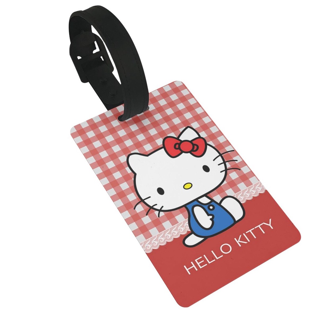 Sanrio Hello Kitty ป้ายแท็กกระเป๋าเดินทาง ป้ายชื่อ บัตรประจําตัว ป้าย PVC กระเป๋าเดินทาง สําหรับผู้หญิง ผู้ชาย เด็กผู้หญิง เดินทาง