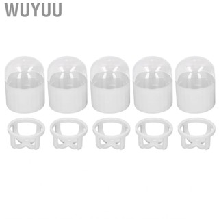 Wuyuu Beauty Sponge Container Portable White Makeup Holder Dust Proof Transparent Top Cover for Jewelry