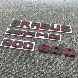 Benz ใหม่ สติกเกอร์ฉลากโลโก้ G-Class Tail G900 Subo BRABUS Word Label 600 AMG สีดํา แดง สําหรับติดตกแต่งรถยนต์