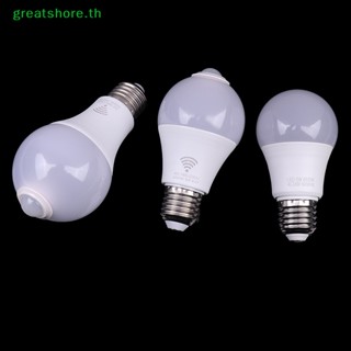 Greatshore E27 หลอดไฟ LED 5W 9W 15W เซนเซอร์จับการเคลื่อนไหว พร้อมเซนเซอร์จับการเคลื่อนไหว TH