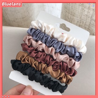 Bluelans ยางรัดผม แบบนิ่ม ยืดหยุ่น สวยงาม สําหรับเด็กผู้หญิง 6 ชิ้น