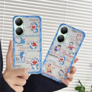 ใหม่ เคสป้องกันโทรศัพท์มือถือ TPU ใส แบบนิ่ม ลายการ์ตูนน่ารัก บางพิเศษ สําหรับ VIVO Y27 Y78 Y02T 4G 5G 2023 Y78 5G