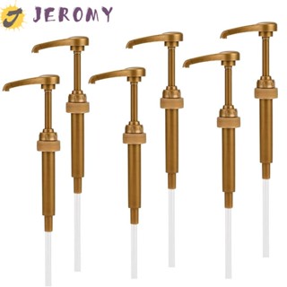 Jeromy เครื่องปั๊มไซรัป แรงดันมือ ถอดออกได้ เกรดอาหาร สีทอง 10CC 2 ชิ้น