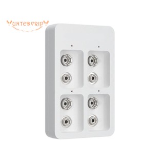 ที่ชาร์จแบตเตอรี่ 9V 4 ช่อง พร้อมไฟแสดงสถานะ LED สาย USB สําหรับแบตเตอรี่ 9V Ni-MH Ni-Cd Li-Ion