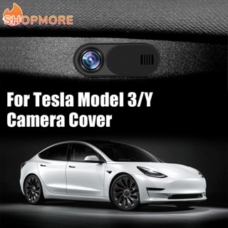 ฝาครอบกล้องเว็บแคม พลาสติก สีดํา สําหรับ Tesla Model 3Y