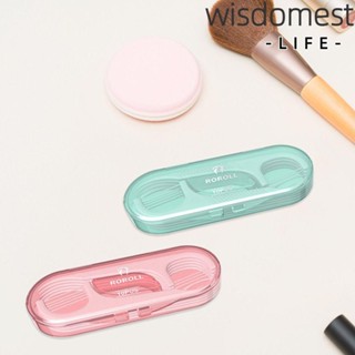 Wisdomest ชุดไหมขัดฟัน ไม้จิ้มฟัน พลาสติกใส สีชมพู แบบพกพา สีเขียว สําหรับเดินทาง 5 กล่อง