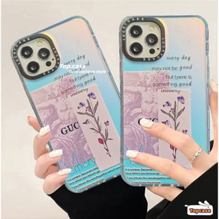 เคสโทรศัพท์มือถือแบบนิ่ม ใส ลายโลโก้เลเซอร์ IMD สองด้าน สําหรับ IPhone14 13 12 11 Pro Max 8 7 6 6s Plus X Xr Xs Max SE 2020