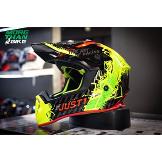 JUST1 J38 MASK FLUO YELLOW RED BLACK GLOSS