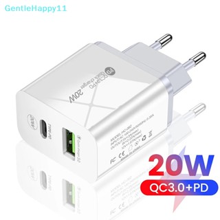 Gentlehappy PD 20W อะแดปเตอร์ชาร์จ USB Type-PD 3.0 ชาร์จเร็ว สําหรับโทรศัพท์มือถือ