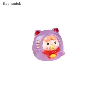 Flashquick ตุ๊กตาฟิกเกอร์เรซิ่นจิ๋ว เรืองแสง ขนาดเล็ก สําหรับตกแต่งบ้านตุ๊กตา DIY