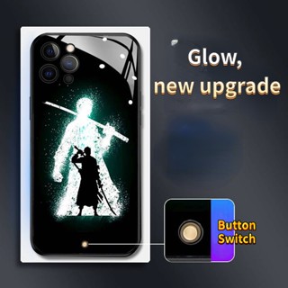 Mg เคสโทรศัพท์มือถือแบบแก้ว มีไฟ LED กระพริบ เปิดใช้งานด้วยเสียง สําหรับ iPhone 14Promax 14Plus 13Promax 12ProMax 7plus 8plus XR XS X XSMAX 11ProMax 11pro