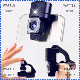 Wattle กล้องจุลทรรศน์ แบบคลิปหนีบ แว่นขยาย 90X ไฟ LED ส่องสว่าง แบบพกพา