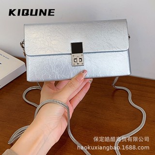 KIQUNE   กระเป๋าสะพาย ข้าง กระเป๋าผู้หญิงสะพายข้าง 2023 new  ins Chic High quality สไตล์เกาหลี L91TNAU 37Z230910