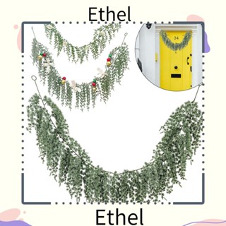 Ethel1 เถาวัลย์ต้นคริสต์มาส สีเขียว สําหรับตกแต่งบ้าน ปาร์ตี้ปีใหม่