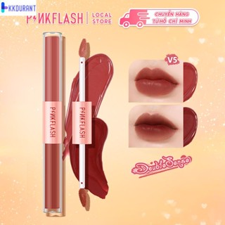 Pinkflash Doublesense Lipstick Tint Velvet Matte Two Ends 2 In 1 เม็ดสีสูงเล็กน้อยติดทนนาน KDURANT