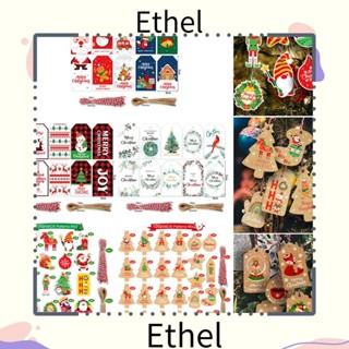 Ethel1 ป้ายแท็กกระดาษคราฟท์ สําหรับตกแต่งปาร์ตี้คริสต์มาส 100 ชิ้น