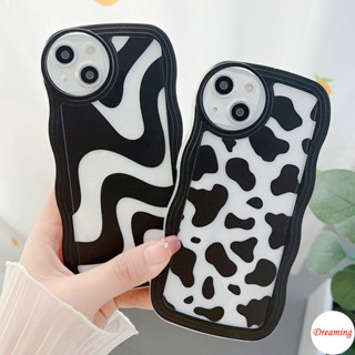 เคสโทรศัพท์มือถือ ทรงวงรี ลายคลื่น และวัว สําหรับ Infinix Hot 30i 20S 12i 10S 10T 9 Play Pro 11S NFC 8 4G 5G