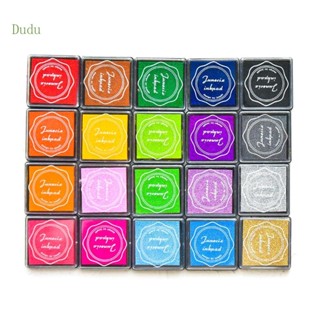 Dudu แผ่นหมึกสี 20 สี สําหรับทํางานหัตถกรรม DIY